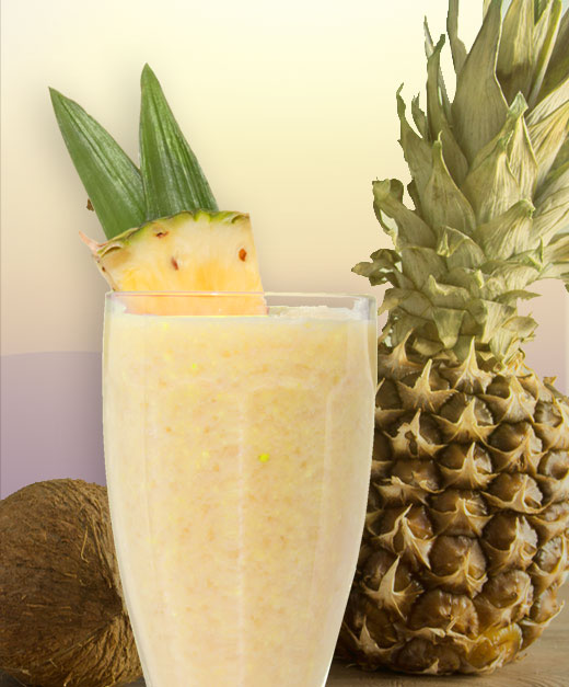 picture of pineapple and banana smoothie